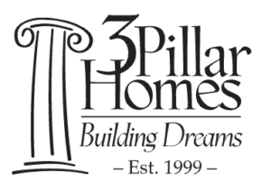 Logo for "3 Pillar Homes" with a stylized pillar graphic, the slogan "Building Dreams," and "Est. 1999" beneath the company name—a perfect emblem for those looking to Explore Homeownership in Lewis Center.